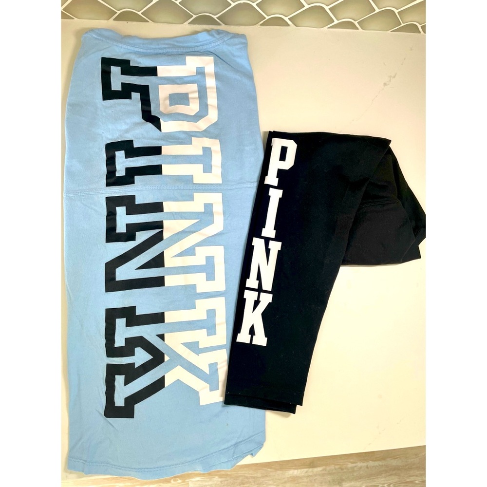 Victoria’s Secret Pink- Long sleeve Shirt and Legging Set